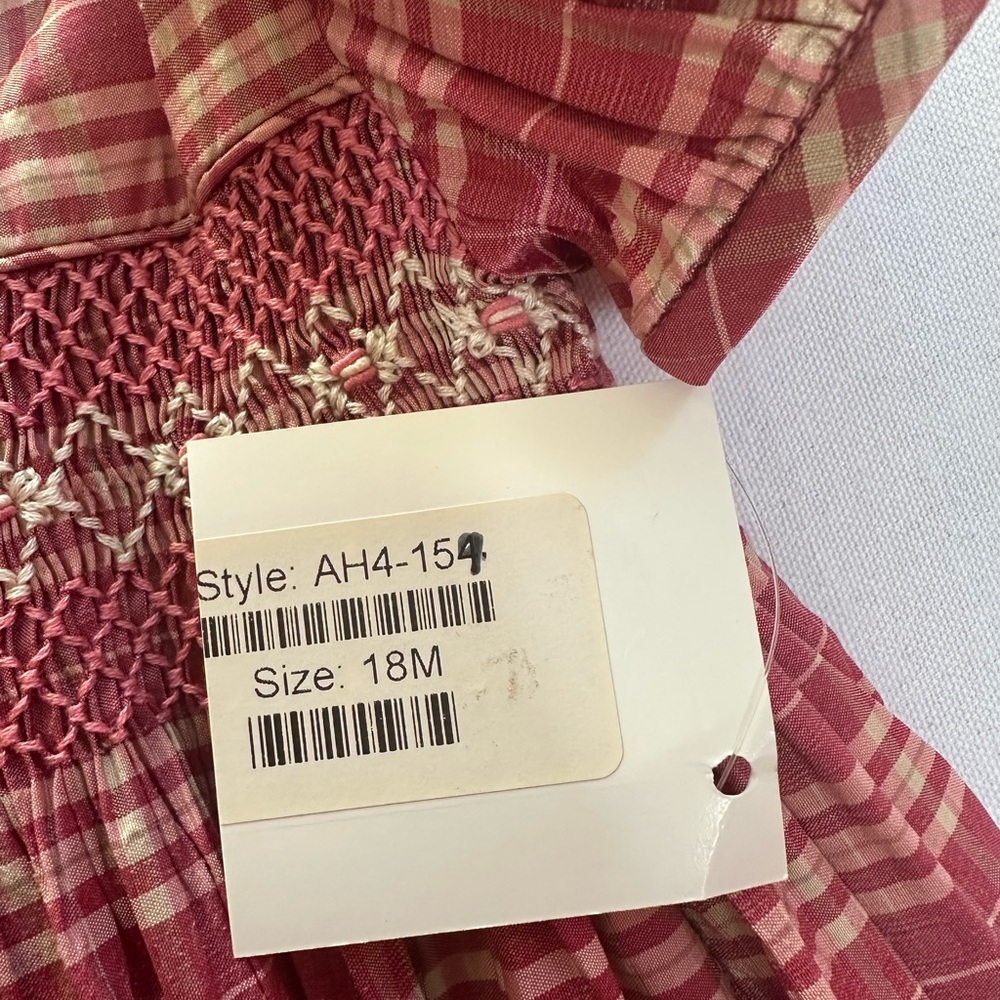 Elegant, Fancy Holiday Toddler Plaid Silk Dress size 18-month, Christmas photos - Picture 11 of 11